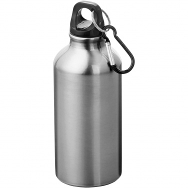 Logotrade werbemittel das Foto: Oregon 400 ml Aluminium Trinkflasche mit Karabinerhaken