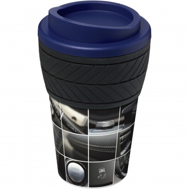 Logotrade werbemittel das Foto: Brite-Americano® 350 ml Isolierbecher mit Schutzring Reifen-Design