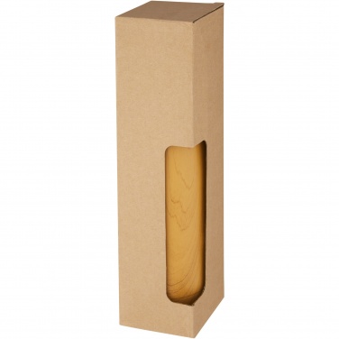 Logotrade werbemittel das Foto: Cove 500 ml Kupfer-Vakuum Isolierflasche in Holzoptik