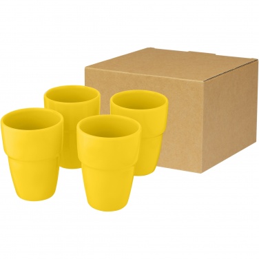 Logotrade Werbeartikel das Foto: Staki 4-teiliges Geschenkset aus stapelbaren 280 ml Bechern