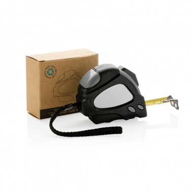 Logotrade Geschäftsgeschenke das Foto: Auto-Stop-Maßband aus recyceltem Kunststoff, 5m/19mm