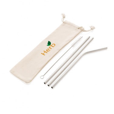 Logotrade werbemittel das Foto: 3-teiliges Trinkhalm-Set aus Stainless Steel