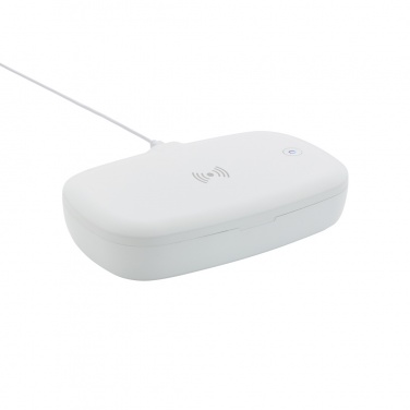 Logotrade Geschäftsgeschenke das Foto: UV-C Sterilisations-Box mit 5W Wireless Charger