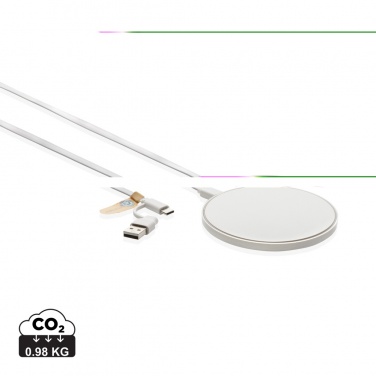 Logotrade Werbegeschenke das Foto: 10W Wireless Charger aus RCS Standard recyceltem Kunststoff