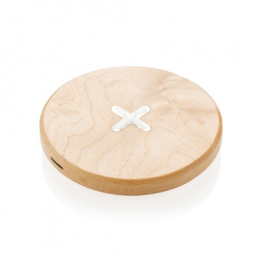 Logotrade Geschäftsgeschenke das Foto: 5W Wirless-Charger aus Holz
