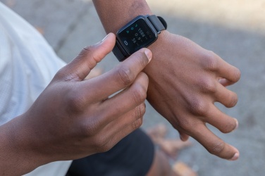 Logotrade Werbeartikel das Foto: Fit Watch aus RCS recyceltem TPU