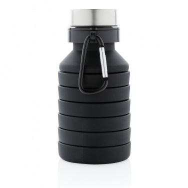 Logotrade Geschäftsgeschenke das Foto: Auslaufgeschützte faltbare Silikonflasche