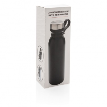 Logotrade werbemittel das Foto: Kupfer-Vakuumisolierte Flasche mit Trageriemen
