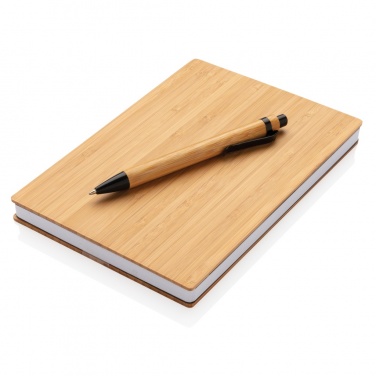 Logotrade Firmengeschenke das Foto: A5 Bambus Notizbuch & Stift