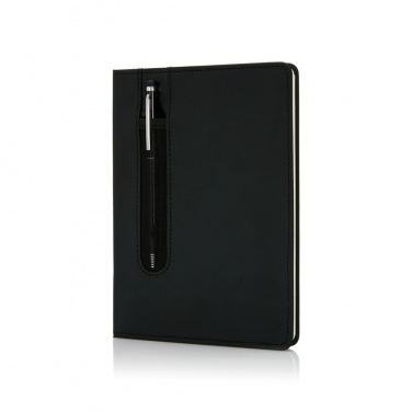 Logotrade Werbegeschenke das Foto: Basic Hardcover PU A5 Notizbuch mit Stylus-Stift