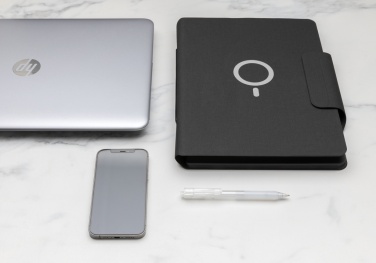 Logotrade Logogeschenke das Foto: Artic magnetisches 10W Wireless Charging A4 Portfolio