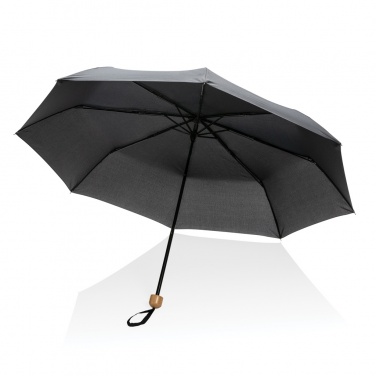 Logotrade Logogeschenke das Foto: 20.5" Impact AWARE™ RPET 190T Pongee Bambus Mini-Schirm