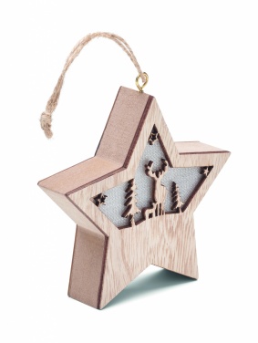 Logotrade Firmengeschenke das Foto: MDF-Stern mit Licht