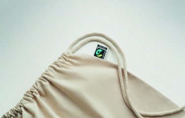 Logotrade Werbegeschenke das Foto: Beutel mit Kordelzug Fairtrade