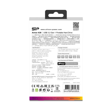 Logotrade Werbegeschenke das Foto: Festplatte Silicon Power Armor A30 1TB