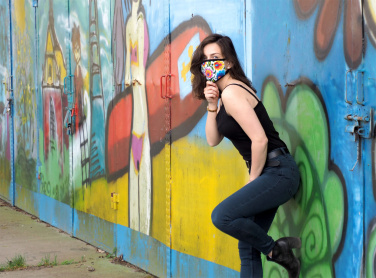 Logotrade Werbegeschenke das Foto: MARS PRO Baumwollmaske (Größe M) mit Tasche und HEPA-Filter 1380165