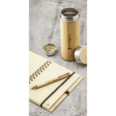 Logotrade Logogeschenke das Foto: Osaka 360 ml Bambus Thermoflasche/Thermobecher