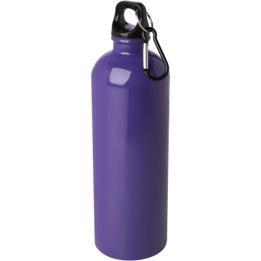 Logotrade Werbeartikel das Foto: Oregon 750 ml RCS-zertifizierte, einwandige Trinkflasche aus Edelstahl mit Karabinerhaken