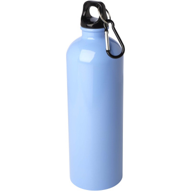 Logotrade Werbeartikel das Foto: Oregon 750 ml RCS-zertifizierte, einwandige Trinkflasche aus Edelstahl mit Karabinerhaken