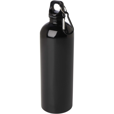 Logotrade Logogeschenke das Foto: Oregon 750 ml RCS-zertifizierte, einwandige Trinkflasche aus Edelstahl mit Karabinerhaken