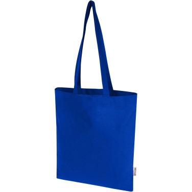 Logotrade Firmengeschenke das Foto: Madras Blend 140 g/m² Tragetasche aus GRS-recycelter Baumwolle 7L