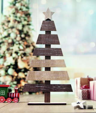 Logotrade werbemittel das Foto: Weihnachtsbaum aus Holz