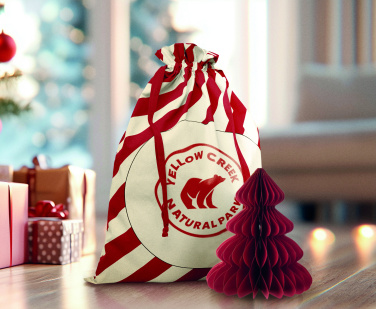 Logotrade Firmengeschenke das Foto: Beutel mit Kordelzug Xmas