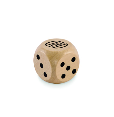 Logotrade Werbegeschenke das Foto: Spielwürfel Schima-Holz Ø 3cm