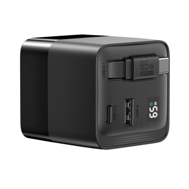Logotrade werbemittel das Foto: Urban Vitamin Mendocino 65W GaN-Charger mit einziehb. Kabel