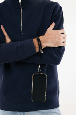 Logotrade Werbeartikel das Foto: CarryLoop verstellbares Handy-Armband aus RCS rec. PET