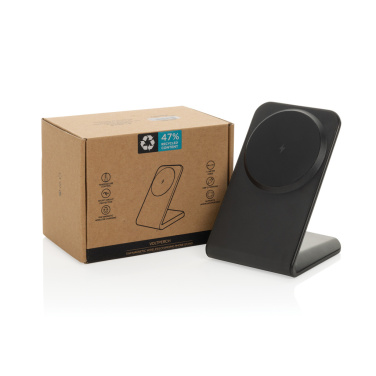 Logotrade werbemittel das Foto: VoltPerch 15W magnetischer Wireless Charger aus RCS rec. ABS
