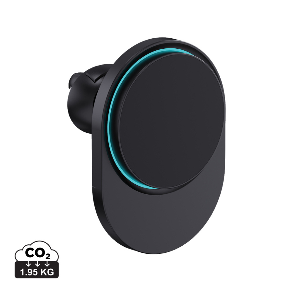 Logotrade Werbeartikel das Foto: PowerCruze magnetischer 15W Autohalter aus RCS rec. ABS