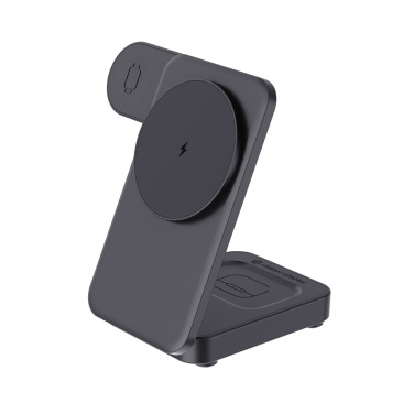 Logotrade Firmengeschenke das Foto: Urban Vitamin Arcadia 15W 3in1 Magnet-Charger aus RCS rABS