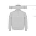 IQONIQ Elgon Quarter-Zip-Sweater aus rec. Baumwolle, hellgrau meliert