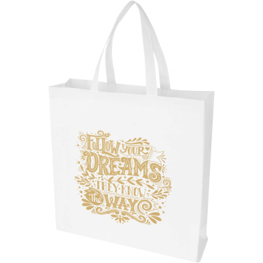 Logotrade werbemittel das Foto: EcoSeal GRS-recycelte Nonwoven Tragetasche mit Zeitenfalten 12 L