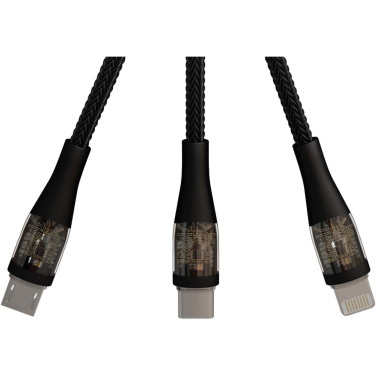 Logotrade werbemittel das Foto: SCX.design C51 60W 5 in 1 Schnellladekabel aus rPET mit Display