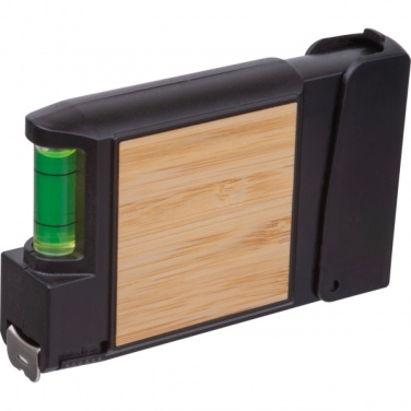 Logotrade Werbegeschenke das Foto: 3-Meter-Bandmaß mit Wasserwaage HALIFAX