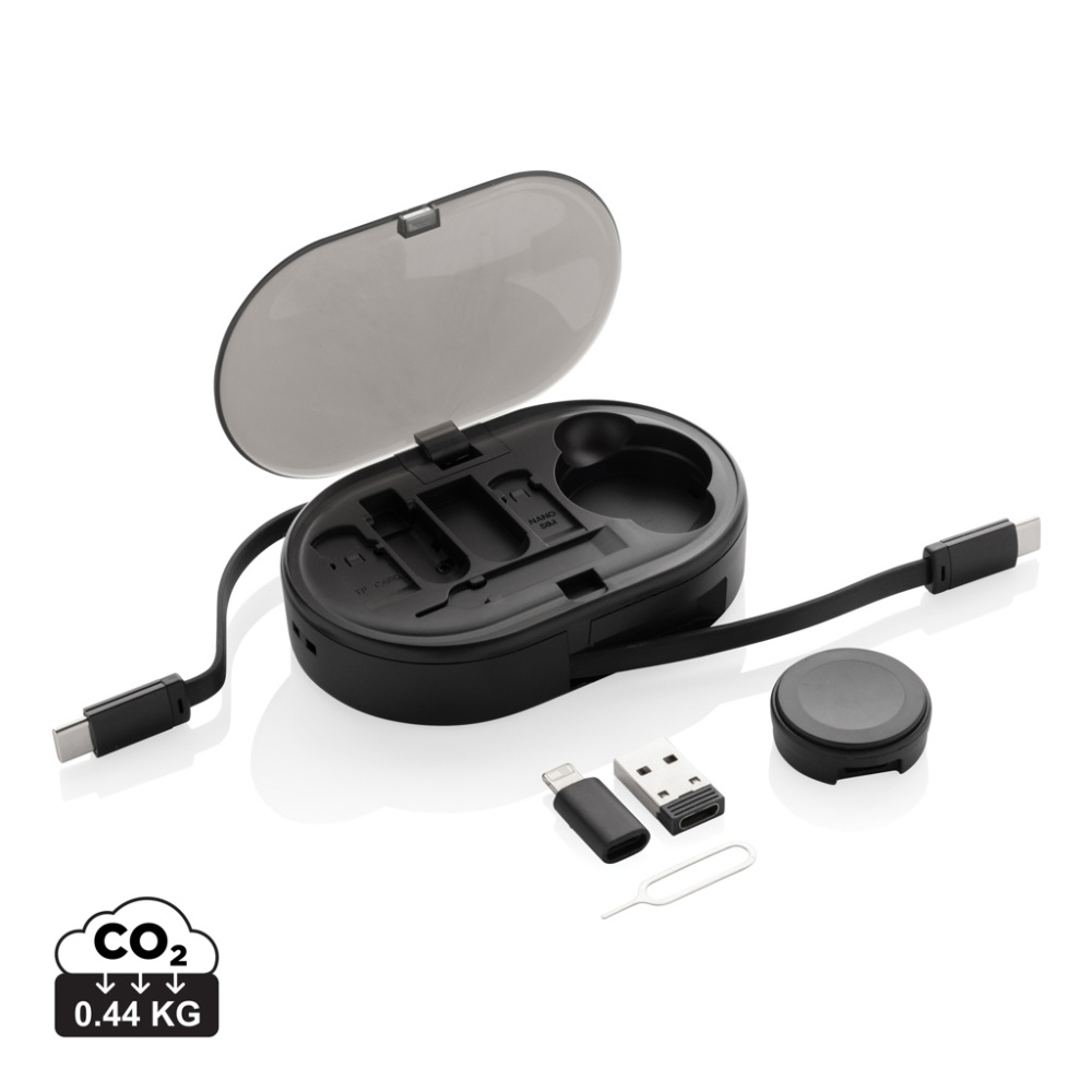 Logotrade Werbeartikel das Foto: Chargevix Multifunktionales 60W-Lade-Set aus RCS rPlastic