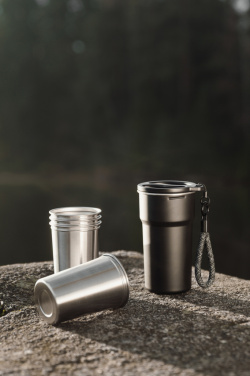 Logotrade Werbegeschenke das Foto: VINGA Parks Becher aus RCS Stainles Steel, 4 Stück, 250ml