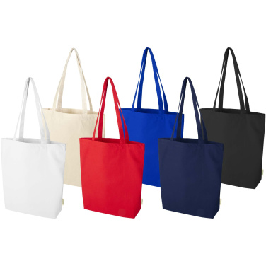 Logotrade Firmengeschenke das Foto: Odisha 180 g/m² OCS Bio-Tragetasche mit breitem Boden 11L