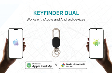 Logotrade Werbegeschenke das Foto: Keyfinder Dual Schlüsselanhänger mit weltweiter Ortung
