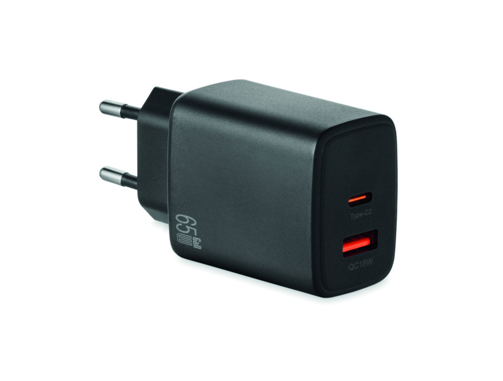 Logotrade Werbeartikel das Foto: EU-2 poliger-Adapter/Ladegerät