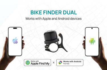 Logotrade Firmengeschenke das Foto: Bikefinder Dual RCS Fahrradklingel mit weltweiter Ortung