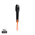Nordic Drift Trail 4-in-1 Outdoor-Besteck, Schwarz