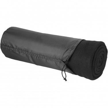 Logo trade promotional products picture of: Huggy fleece plaid blanket with carry pouch