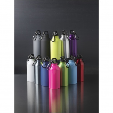 Logo trade promotional product photo of: Oregon 400 ml matte water bottle with carabiner