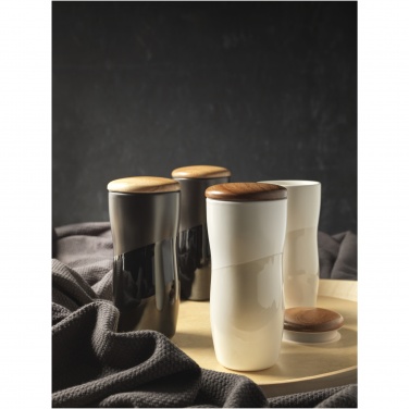 Logotrade promotional merchandise picture of: Double-walled ceramic tumbler Reno 370 ml