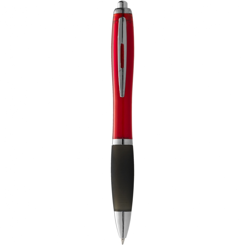 Logo trade advertising product photo of: Nash ballpoint pen coloured barrel and black grip