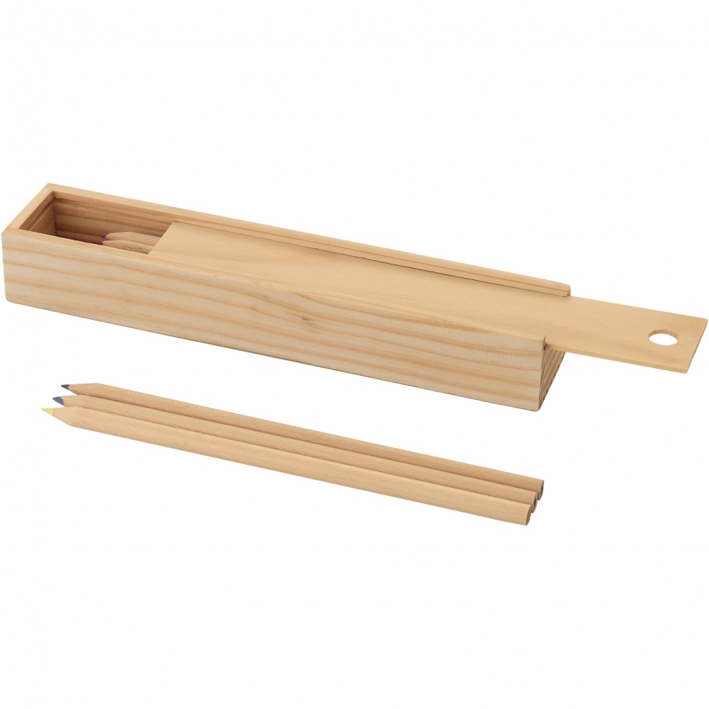 Logo trade promotional gifts image of: Pines 12-piece wooden pencil set
