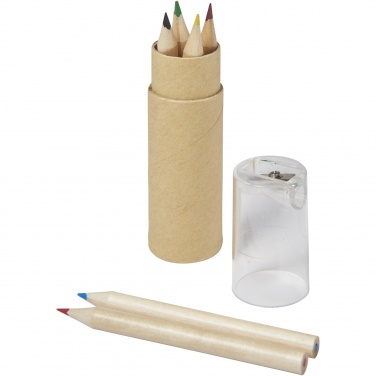 Logo trade promotional gifts image of: Kram 6-piece coloured pencil set